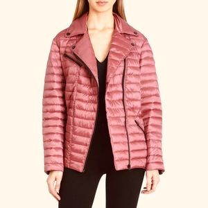 Badgley Mischka Mia Pink Lightweight Down Jacket- Size XL